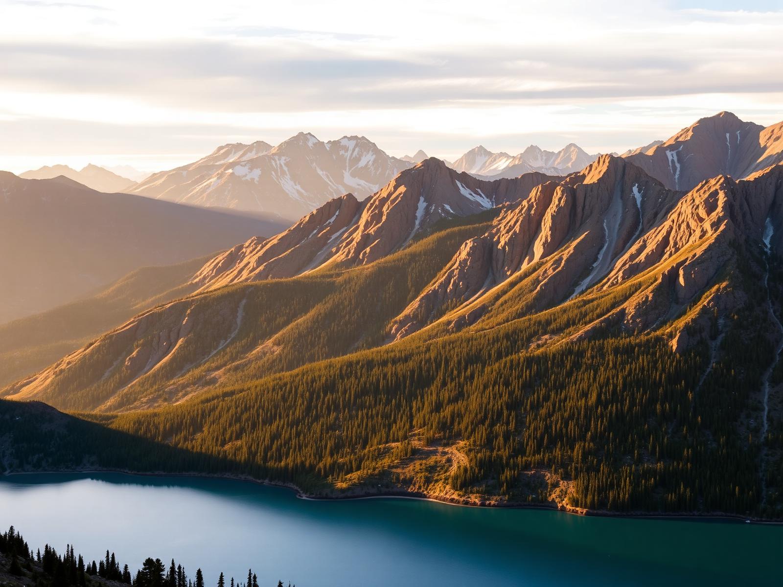 Colorado Rocky Mountains at sunrise
